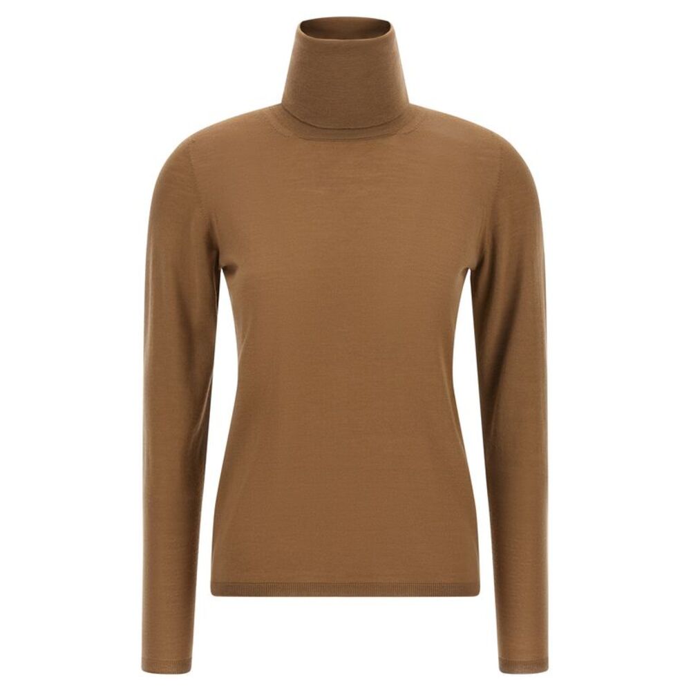 Max Mara Beige Virgin Wool Women's Cardigan